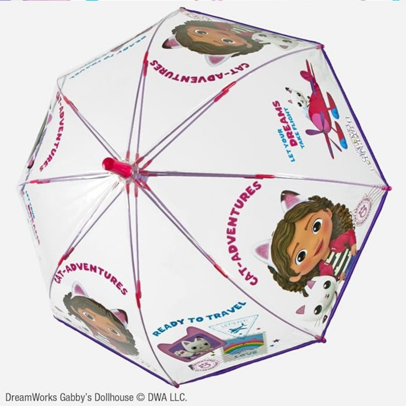Detský transparentný dáždnik Perletti Kids "Gabby´s Dollhouse", 75401 3