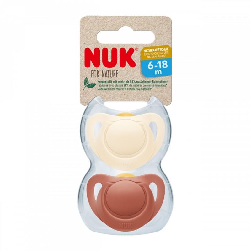 Latexový cumlík NUK For Nature 6-18 m 2 ks box červená 6-18 m 1