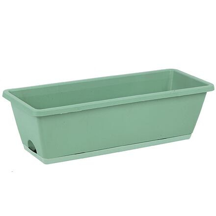 Flora kvetináč s podmiskou svetlo zelená