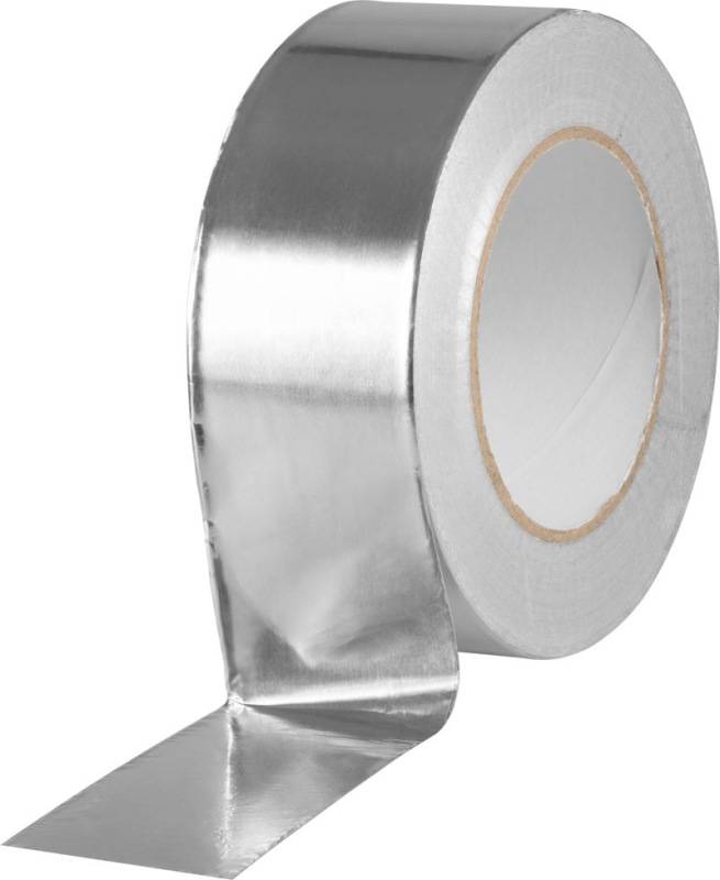 Páska Strend Pro, 50 mm, L-50 m, Alu, zosilnená, lepiaca, hliniková 1