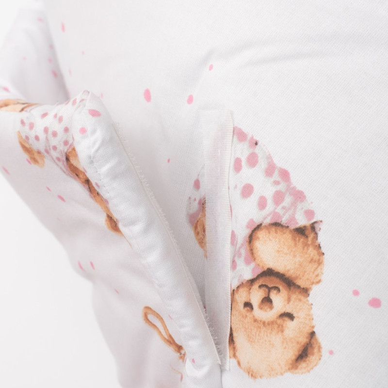 Detská zavinovačka New Baby Sweet teddy bear 80x80 cm pink 2