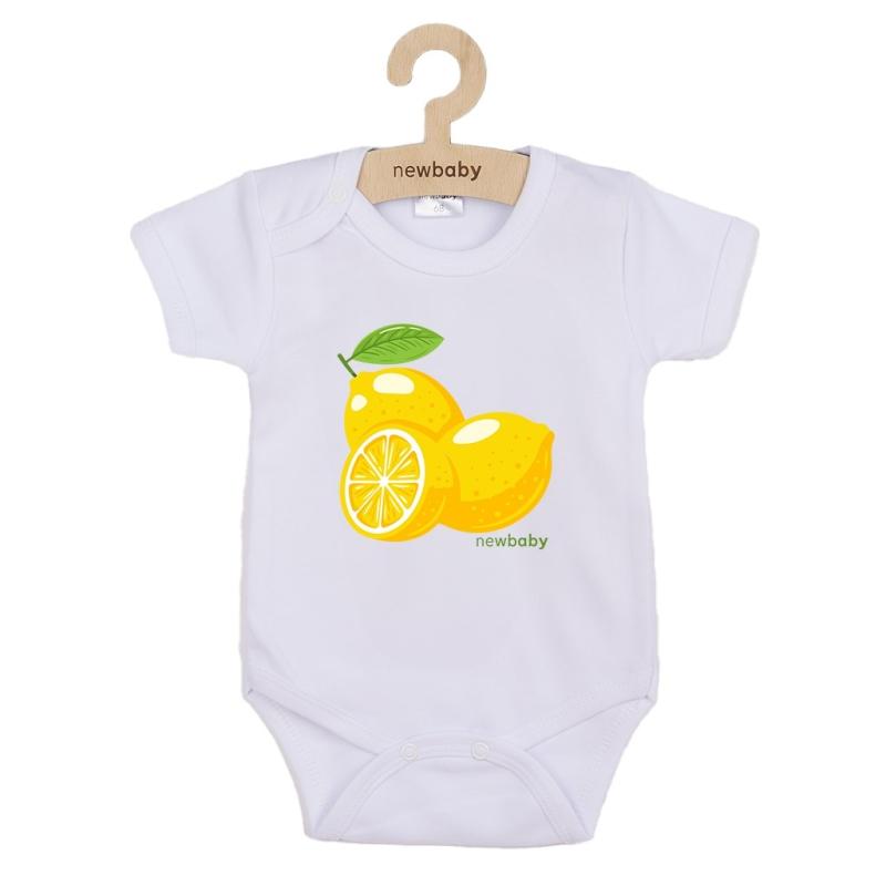 Detské body s potlačou New Baby Lemon - krátky rukáv 56 (0-3m) 1