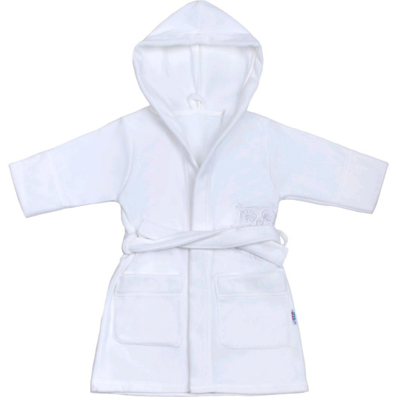 Detský župan New Baby Sovičky biely 110 (4-5r) 1