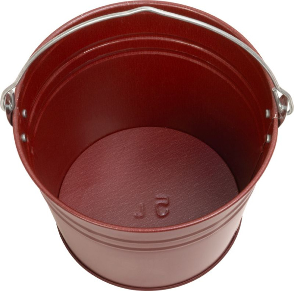 Vedro Aix Caldari 5 lit, Zn, kovové, pozinkované, bordový náter 2