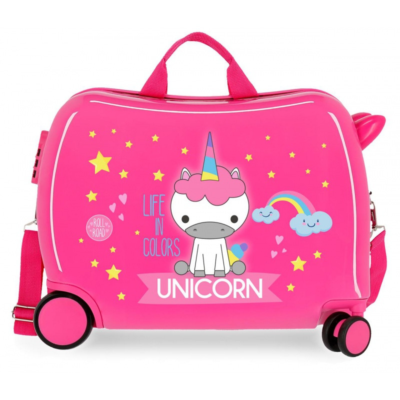 Detský cestovný kufor na kolieskach / odrážadlo LITTLE ME UNICORN, 34L, 4749867