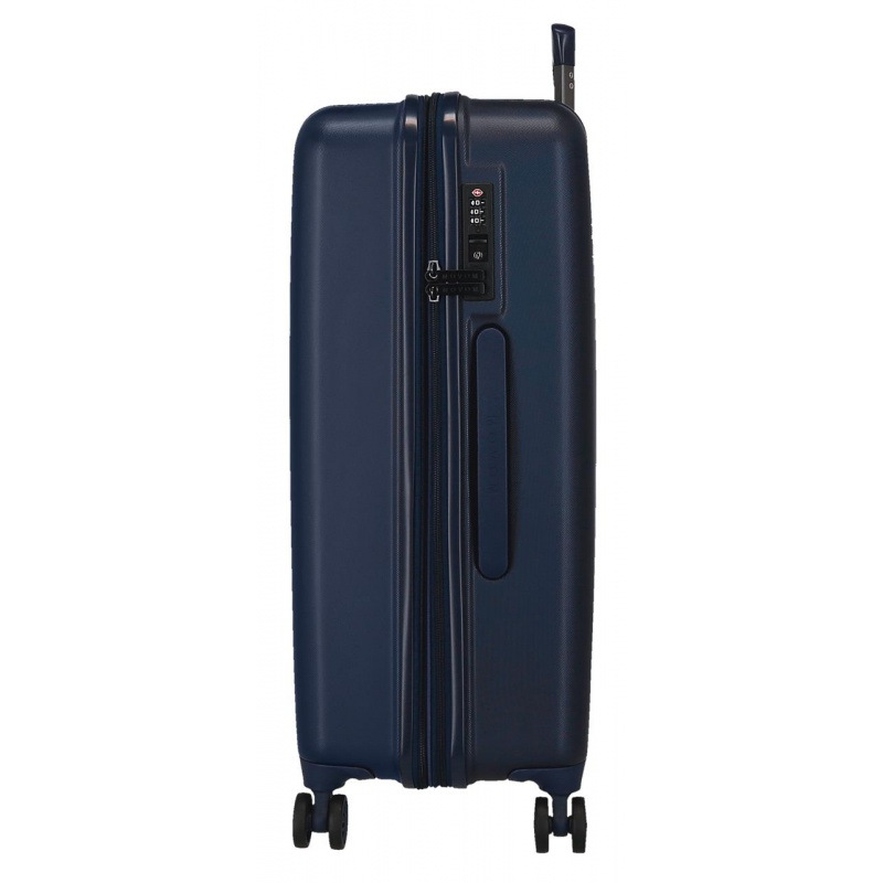 MOVOM Wood Navy Blue, Škrupinový cestovný kufor, 75x52x32cm, 109L, 5319364 (large exp.) 1