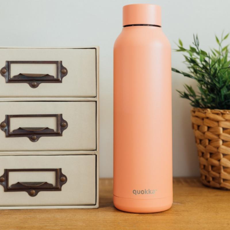 Quokka Solid, Nerezová fľaša / termoska Pastel Peach, 850ml, 40215 4