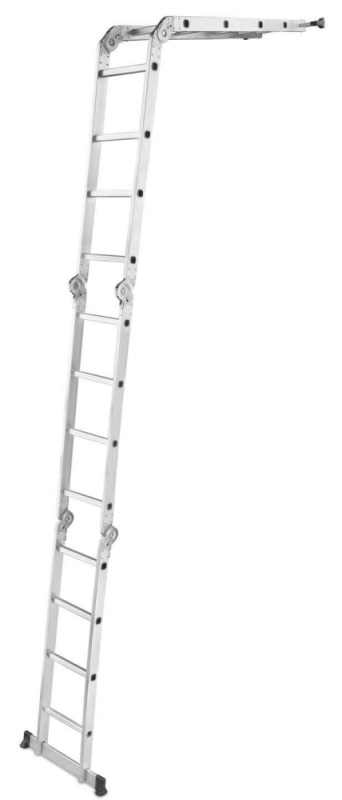 Rebrík štvordielny kĺbový 4 x 4 priečok, 470 cm, 12,2 kg, GEKO 5