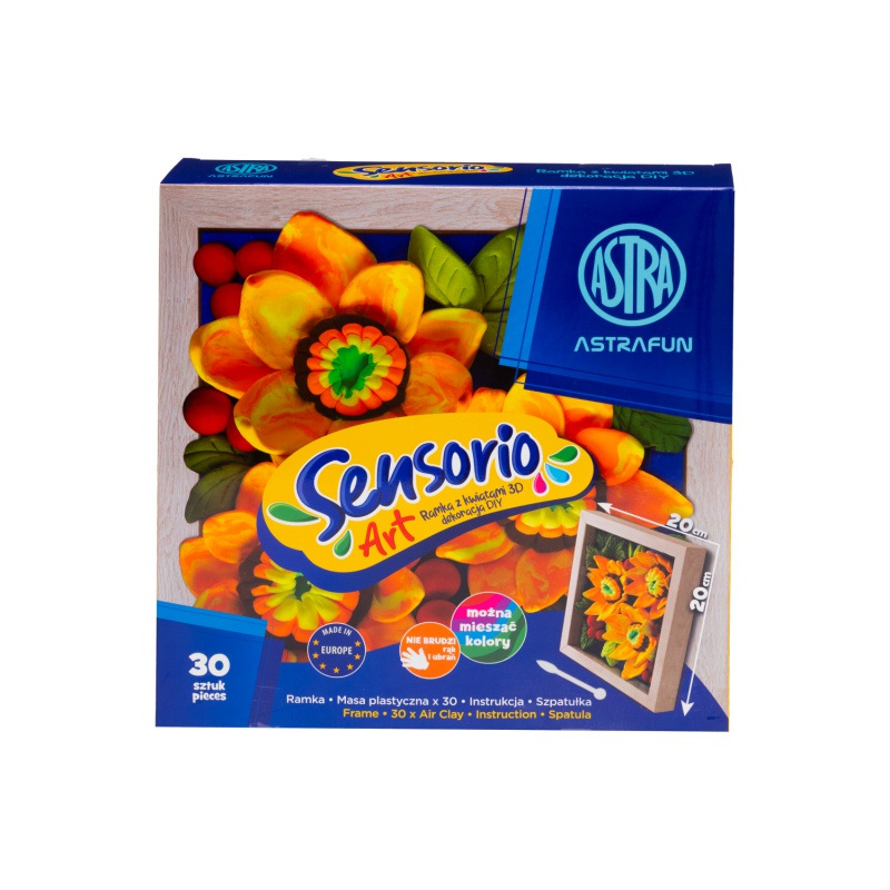 Modelovacia hmota s rámikom Astra Sensorio Art – Slnečnice, 30 farieb, 336125003 3
