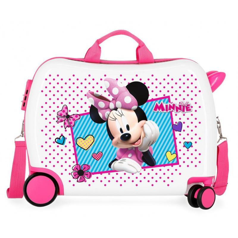 Detský cestovný kufor na kolieskach / odrážadlo MINNIE MOUSE Pink, 34L, 2399862