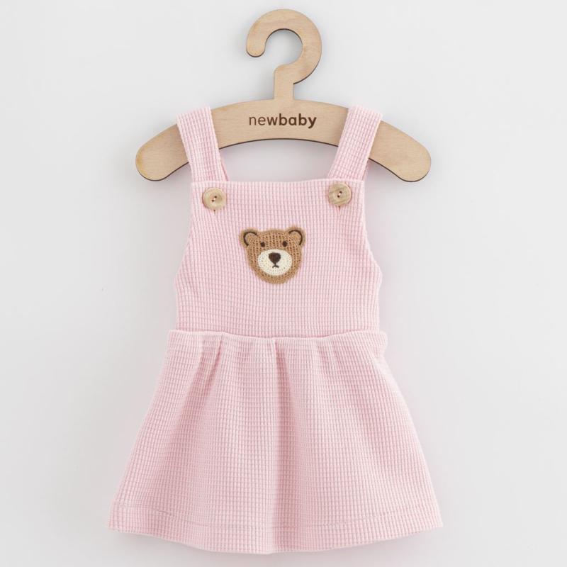 Dojčenská sukienka na traky New Baby Luxury clothing Laura ružová 68 (4-6m)
