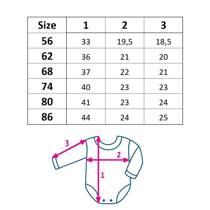 Dojčenské bavlnené body s dlhým rukávom New Baby Cherry 80 (9-12m)