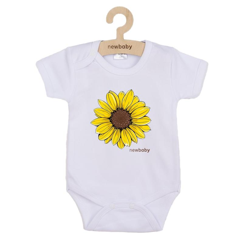 Detské body s potlačou New Baby Slnečnica - krátky rukáv 62 (3-6m) 1