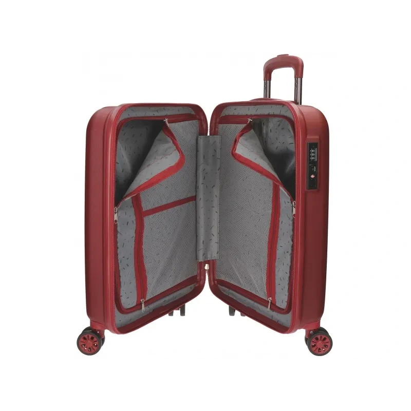 MOVOM Wood Red, Škrupinový cestovný kufor, 55x40x20cm, 38L, 5319166 (small) 4