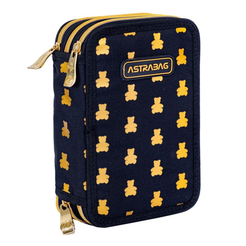 Trojposchodový peračník s náplňou AstraBAG GOLDEN TEDDY, AC31, 503024053