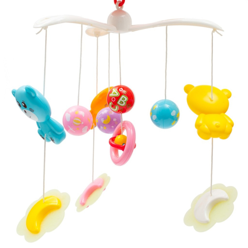 Kolotoč nad postieľku so svetelným projektorom Baby Mix červený 2