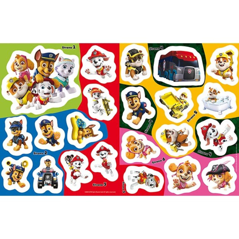 Dolep si svietiace samolepky Labková patrola 2