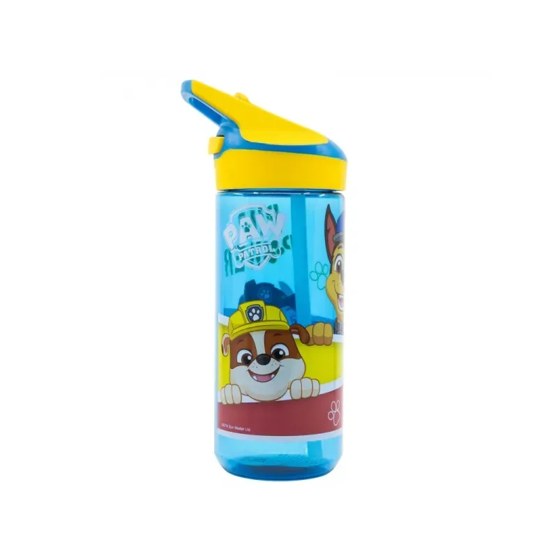 STOR Plastová fľaša s výsuvnou slamkou PAW PATROL, Tritan 620ml, 74697