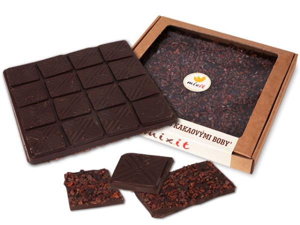 Mixit Čokoláda 'Horká s kakaovými bôbmi' 250 g