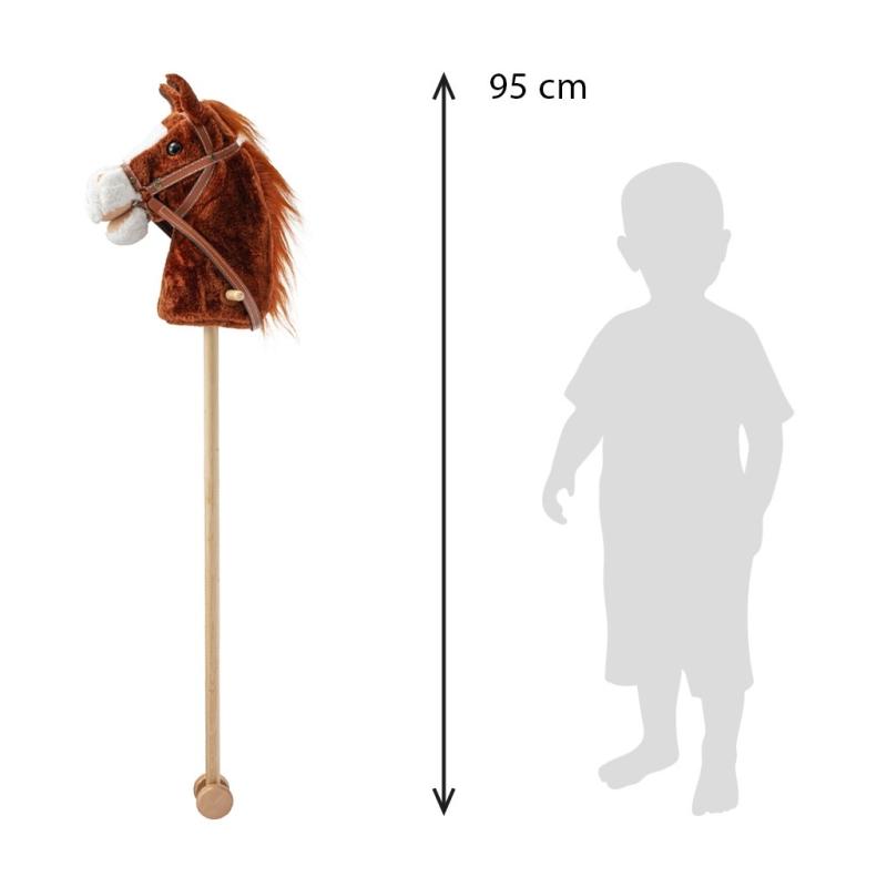 Hobby Horse so zvukom a kolieskami Bruno Baby Mix Brown 5