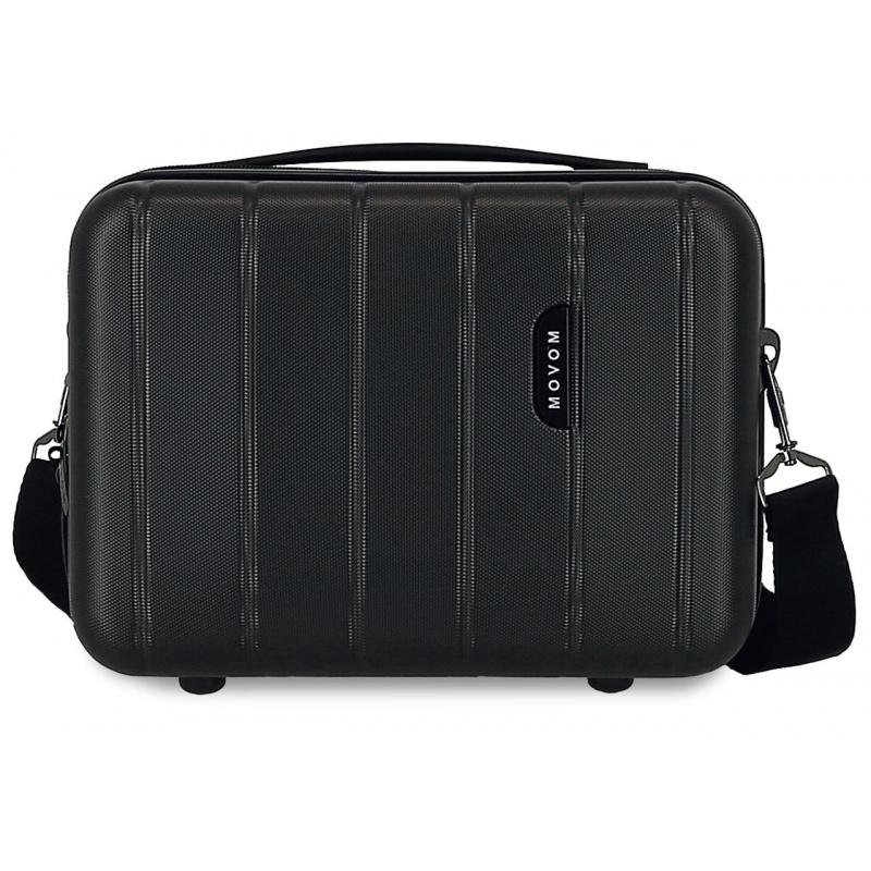 MOVOM Wood Black, Cestovný kozmetický príručný kufrík, 21x29x15cm, 9L, 5313961
