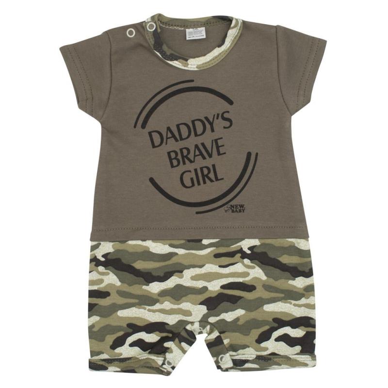 Dojčenský letný overal New Baby Army girl 80 (9-12m)