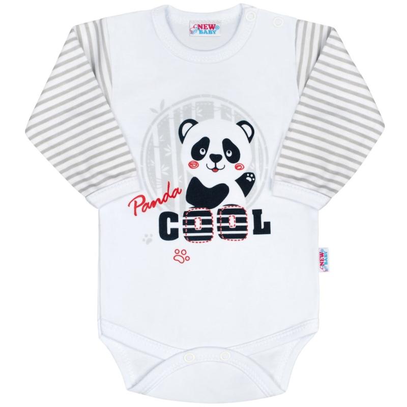 Dojčenské body s dlhým rukávom New Baby Panda 86 (12-18m)