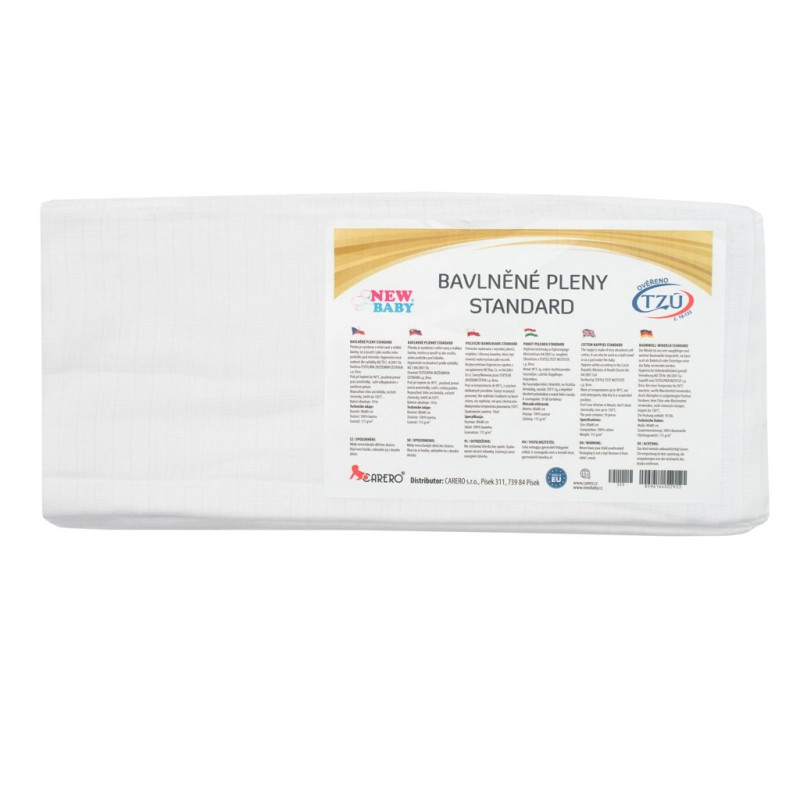 Bavlnené plienky NEW BABY 80x80 cm STANDARD 10 ks 1