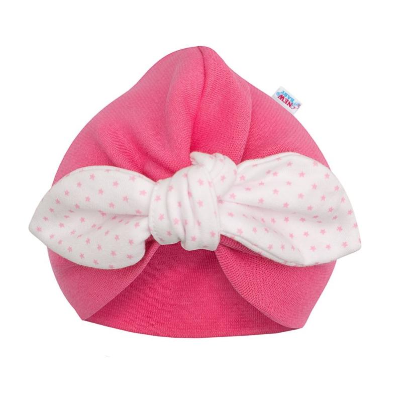 Dievčenská čiapočka turban New Baby For Girls dots 68 (4-6m)