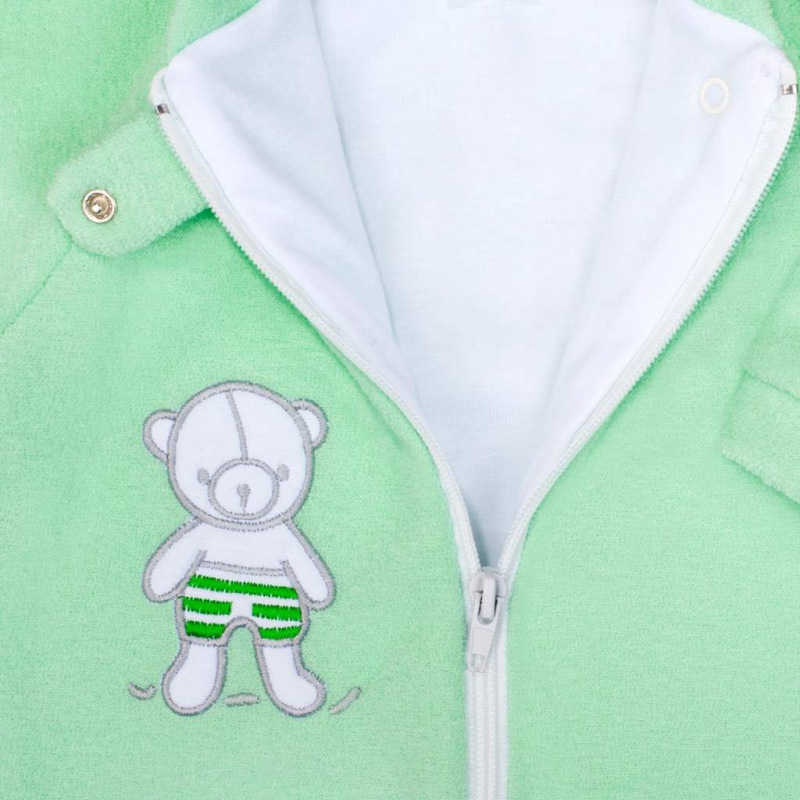 Dojčenský froté spací vak New Baby medvedík mätový 80 (9-12m) 2