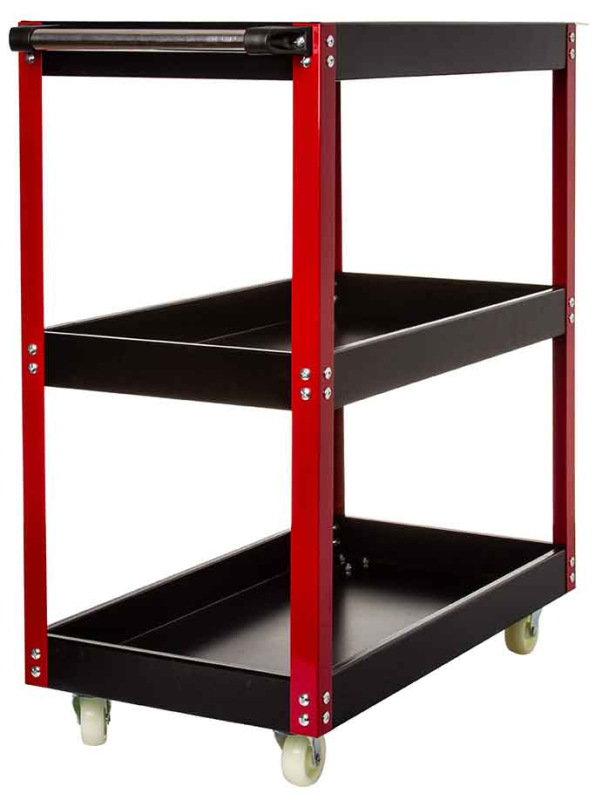 Vozík na náradie s 3 policami na kolieskach a s brzdou, MAR-POL 4