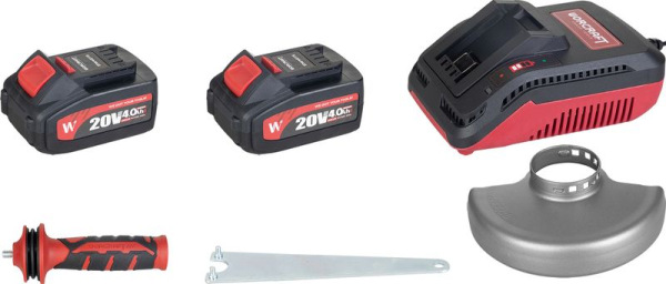 Set Worcraft CAG-S20LiBM, uhlová brúska 125 mm, ShareSYS , 2x 4.0 Ah akumulátor + nabíjačka, bezuhlí 2