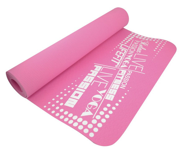 YOGA MAT TPE,183x61x0,4,ruzova