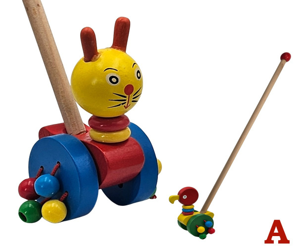 Drevené zvieratko na paličke 1