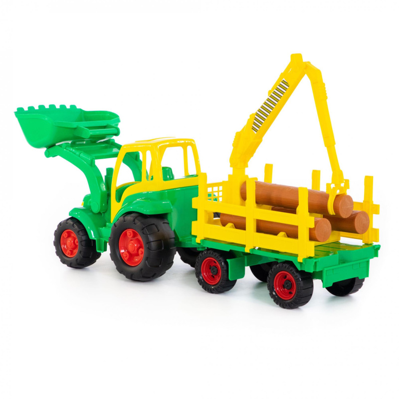 Traktor s prívesom a radlicou veľký 5