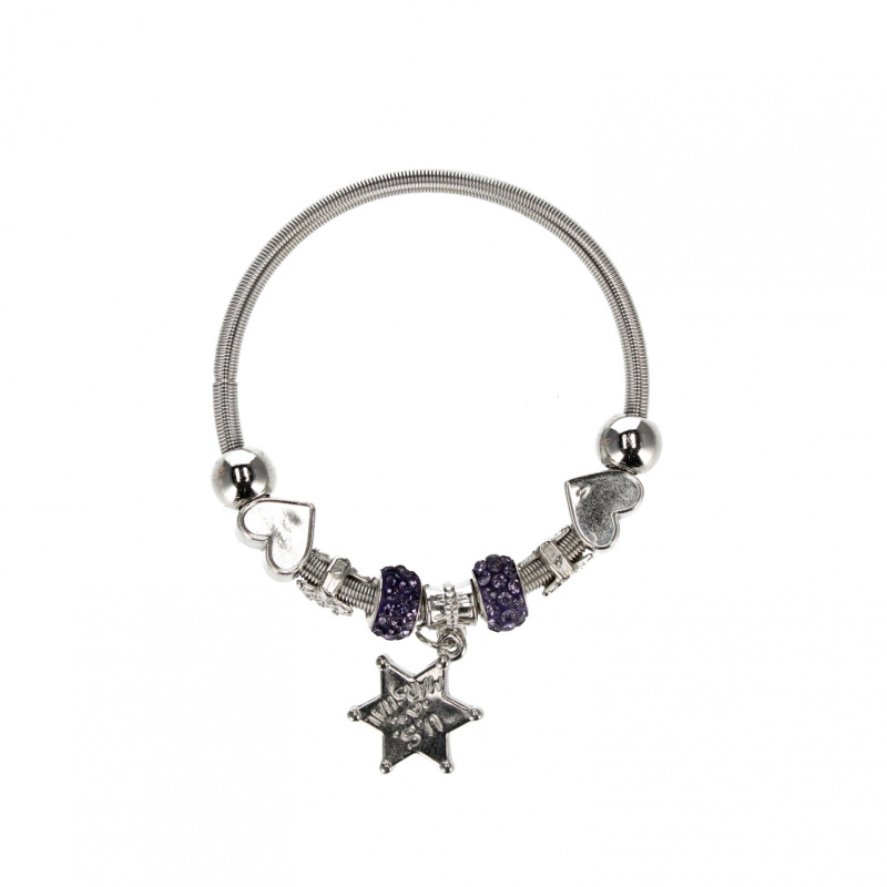 Kovový náramok s príveskom 1