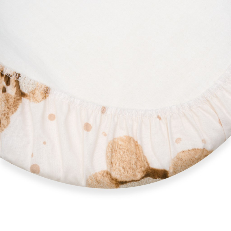 Bavlnené prestieradlo do kočíka New Baby Love Teddy Bear beige 35x75 cm 1