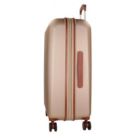 JOUMMA BAGS EL POTRO Ocuri Champagne, Sada ABS cestovných kufrov 70cm/55cm, 5128927
