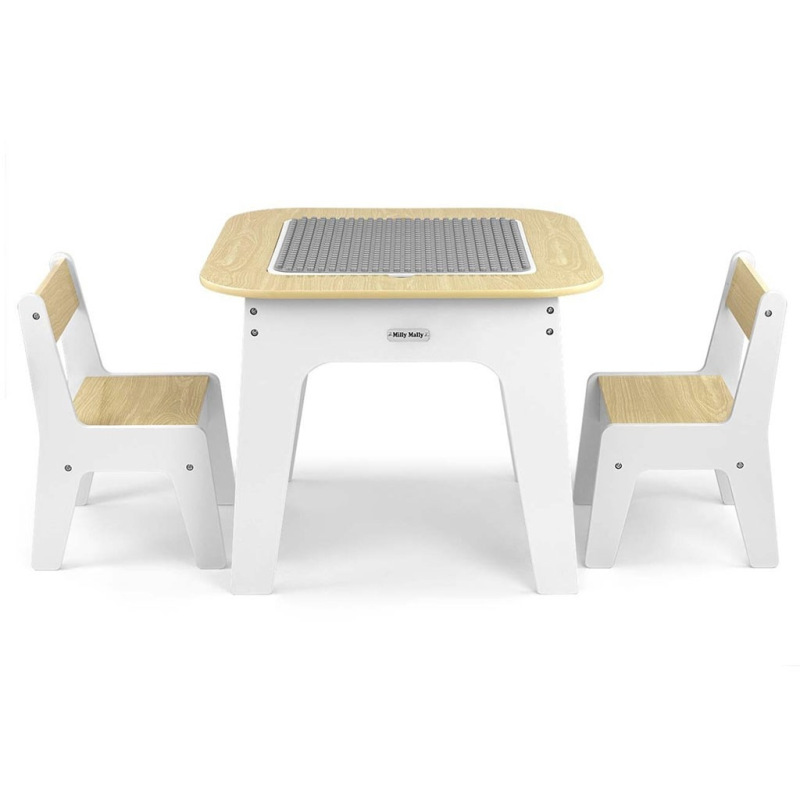 Detský stôl a stolička Milly Mally Olaf Blocks White 3