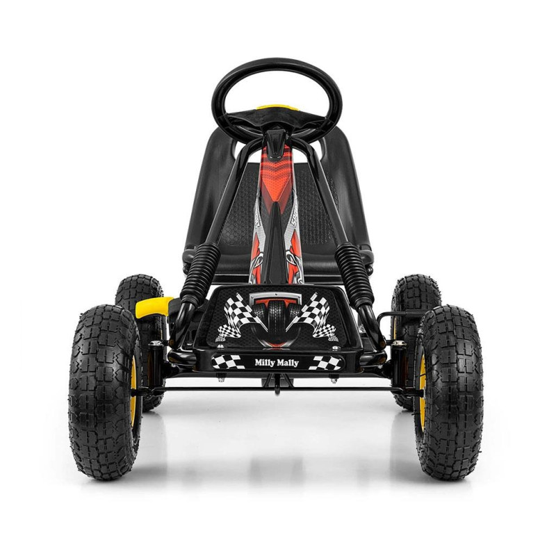 Detská šliapacia motokára Go-kart Milly Mally Thor čierna 1