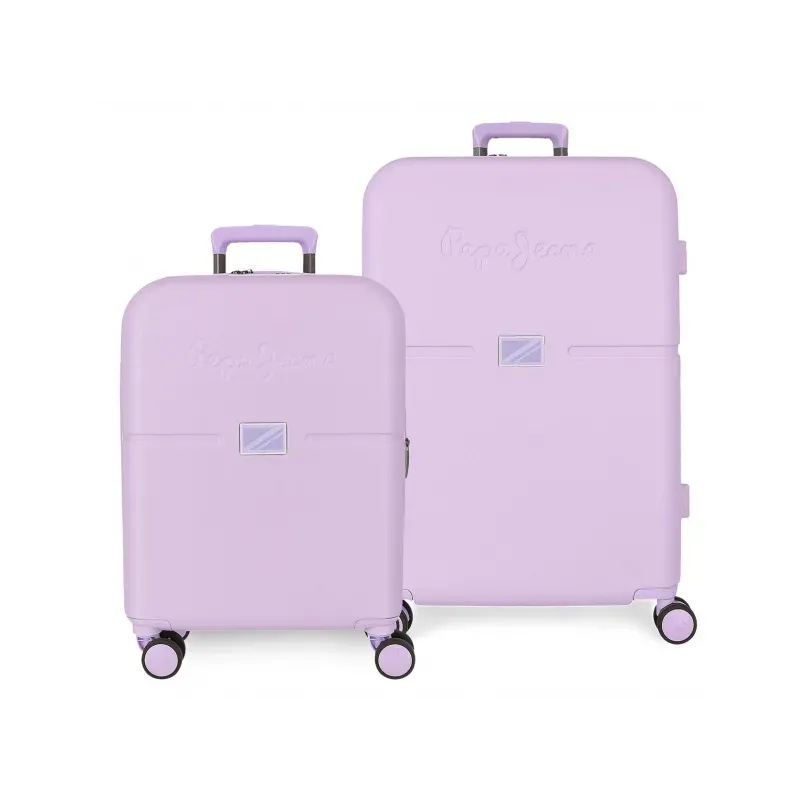Sada luxusných ABS cestovných kufrov 70cm/55cm PEPE JEANS ACCENT Lila, 7699535