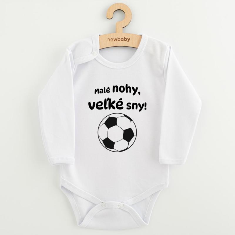 Detské body s potlačou New Baby Malé nohy, veľké sny! 62 (3-6m)