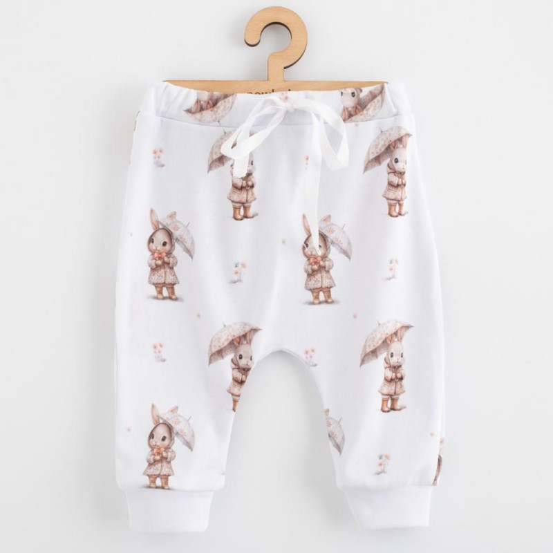 Detské bavlnené nohavice Jogger New Baby For Babies bunny 80 (9-12m)