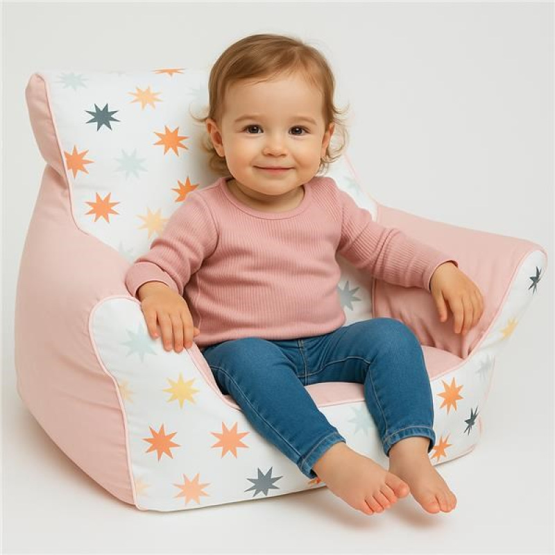 Detské kreslo plnené guličkami New Baby ružová 2