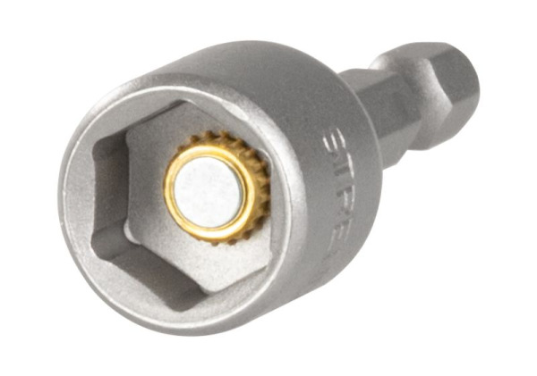 Hlavica s magnetom Strend Pro MS84, 12 mm, 1/4", magnetický držiak bitov, bal. 5 ks 1