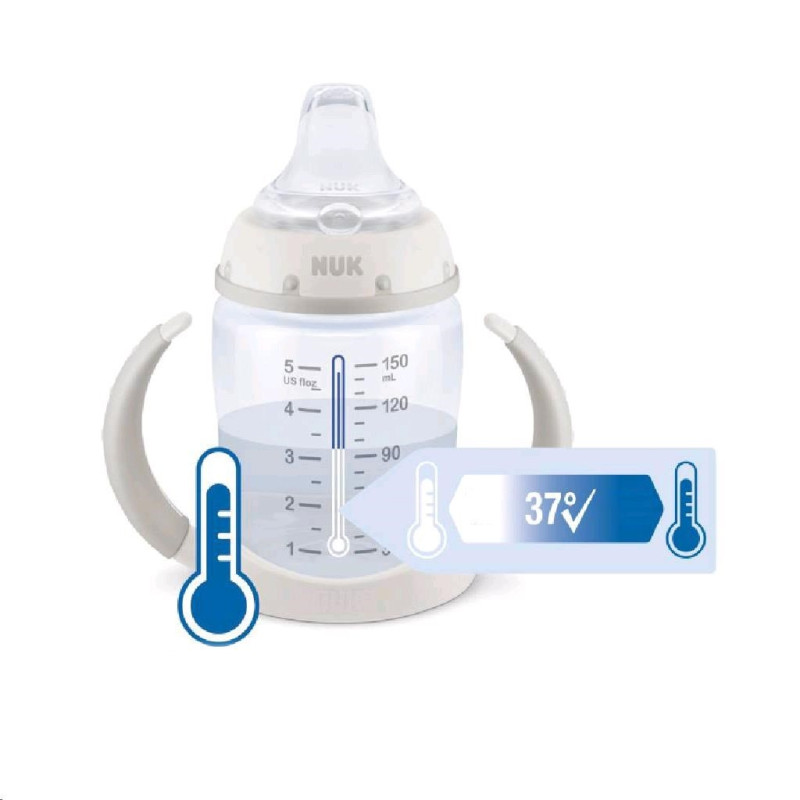 Dojčenská fľaša na učenie NUK Disney Mickey s kontrolou teploty 150 ml červená 3