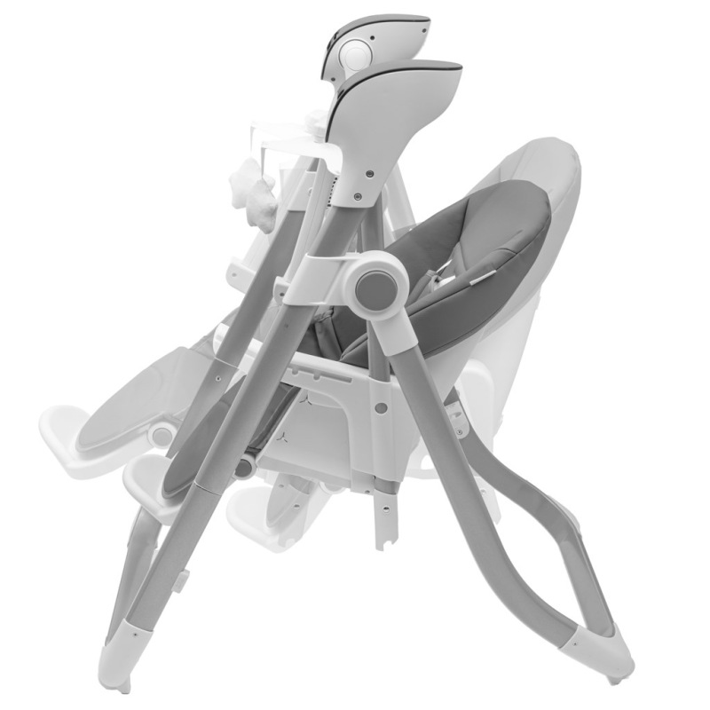 Detská jedálenská stolička 2v1 pre deti SMART New Baby grey 3