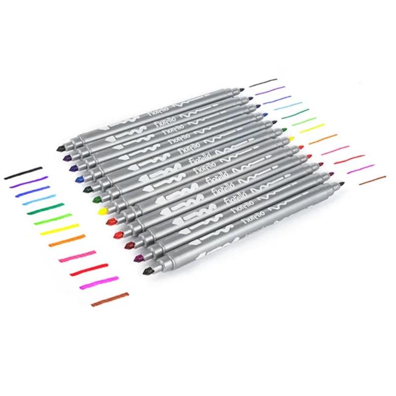 Obojstranné fixky Fiorello BIMARKER GR-F816 – 12 farieb 2