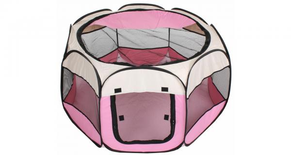 Merco Pet Octagonal ohrádka pre psov biela-ružová