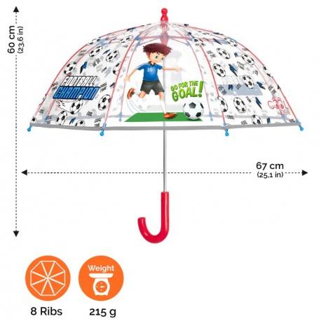 PERLETTI Detský reflexný dáždnik COOL KIDS Goal, 15613